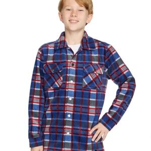Quiksilver Youth Blue Flannel Shirt Jacket - Large & Medium- Soft & Stylish!